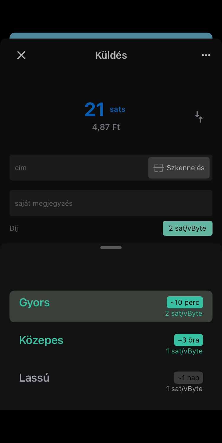 Díjválasztó - Gyors / Közepes / Lassú